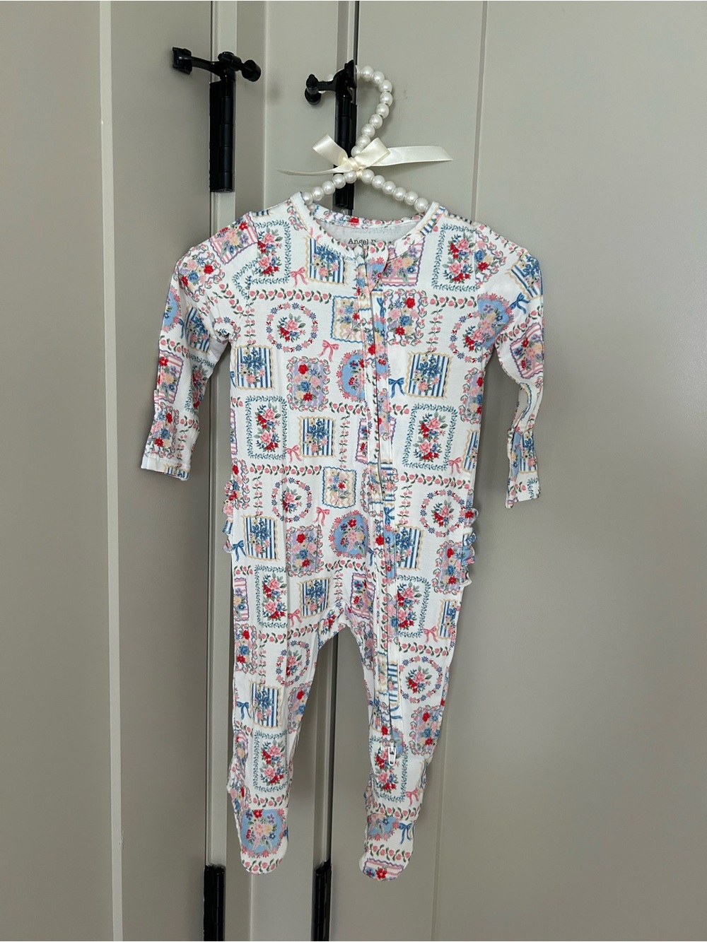 Angel Dear NWT Julep’s Floral Patchwork Footie 3-6M